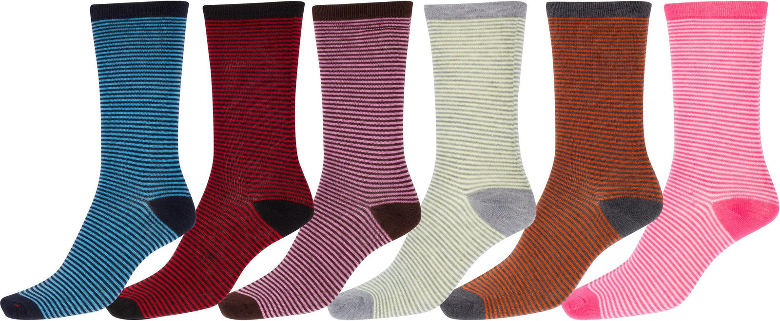 Calcetines Sakkas de mezcla de poliéster, suaves y elásticos, con estampado de tripulación, para mujer, paquete surtido de 6