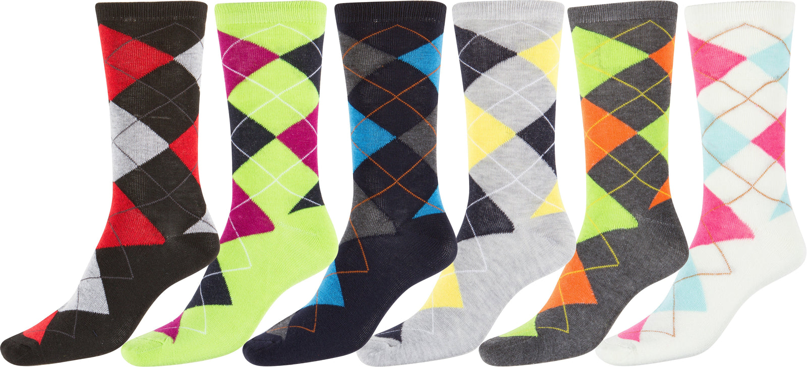 Calcetines Sakkas de mezcla de poliéster, suaves y elásticos, con estampado de tripulación, para mujer, paquete surtido de 6