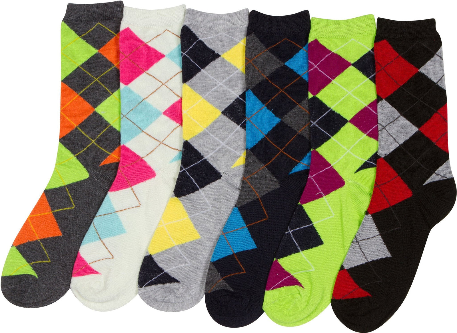 Calcetines Sakkas de mezcla de poliéster, suaves y elásticos, con estampado de tripulación, para mujer, paquete surtido de 6
