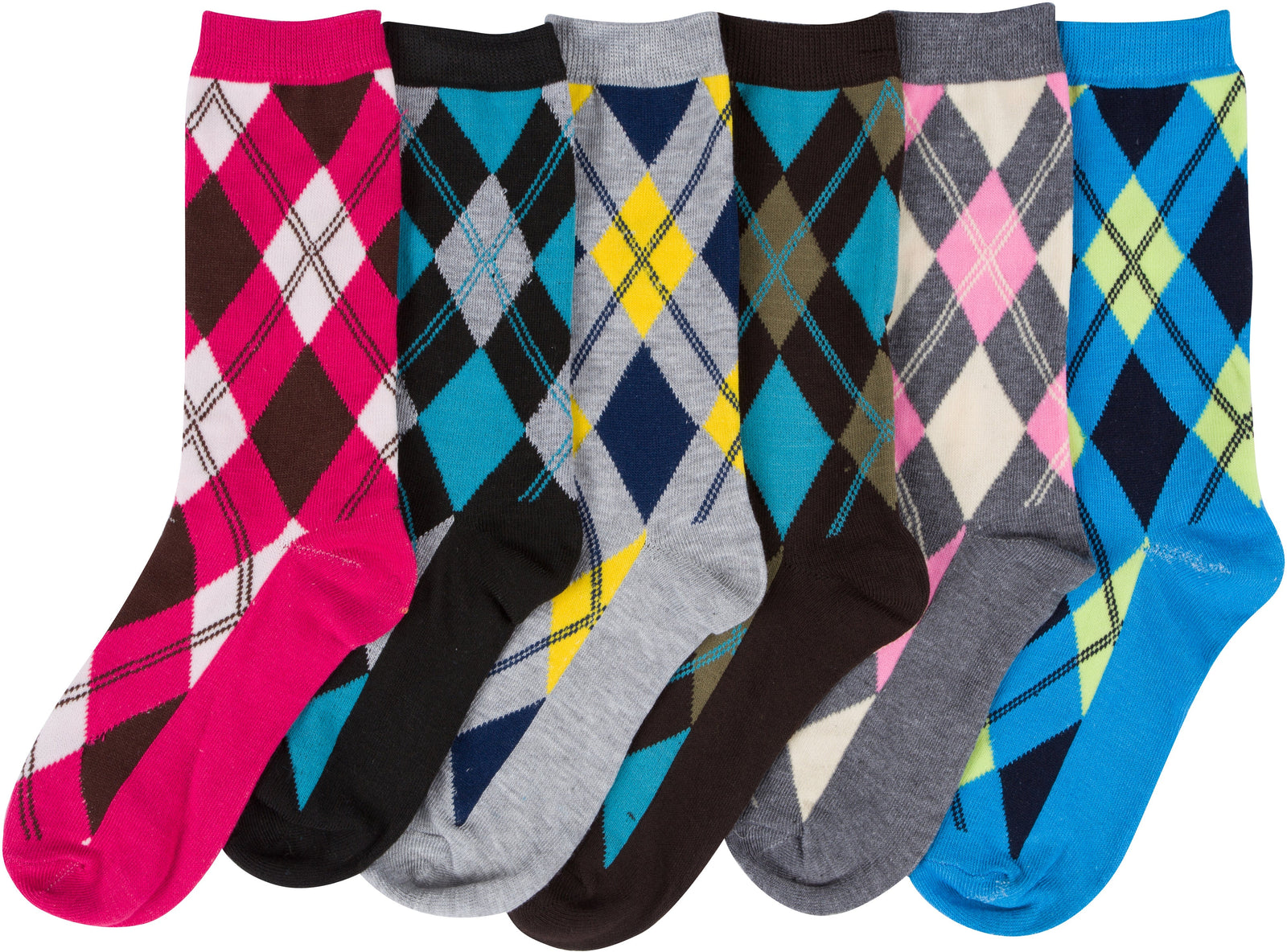 Calcetines Sakkas de mezcla de poliéster, suaves y elásticos, con estampado de tripulación, para mujer, paquete surtido de 6