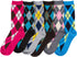 Calcetines Sakkas de mezcla de poliéster, suaves y elásticos, con estampado de tripulación, para mujer, paquete surtido de 6