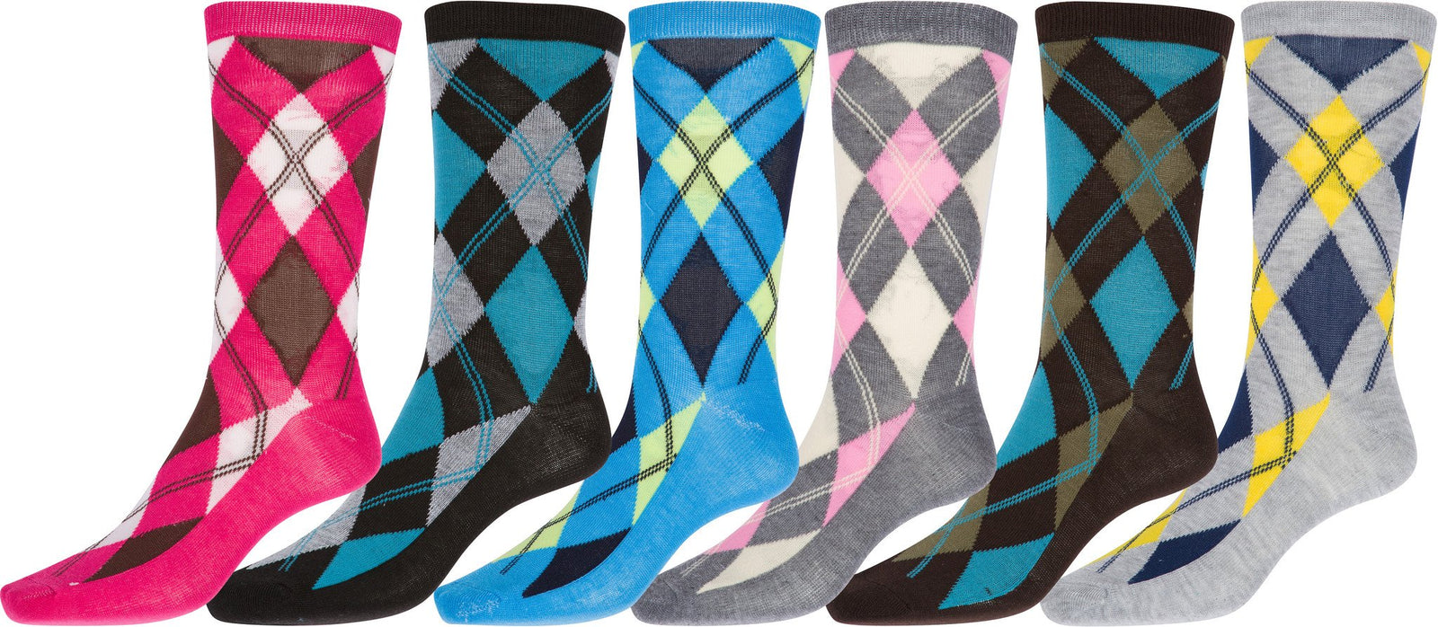 Calcetines Sakkas de mezcla de poliéster, suaves y elásticos, con estampado de tripulación, para mujer, paquete surtido de 6