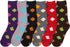 Calcetines Sakkas de mezcla de poliéster, suaves y elásticos, con estampado de tripulación, para mujer, paquete surtido de 6