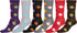 Calcetines Sakkas de mezcla de poliéster, suaves y elásticos, con estampado de tripulación, para mujer, paquete surtido de 6