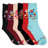 Calcetines Sakkas de mezcla de poliéster, suaves y elásticos, con estampado de tripulación, para mujer, paquete surtido de 6
