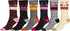 Calcetines Sakkas de mezcla de poliéster, suaves y elásticos, con estampado de tripulación, para mujer, paquete surtido de 6