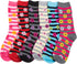 Calcetines Sakkas de mezcla de poliéster, suaves y elásticos, con estampado de tripulación, para mujer, paquete surtido de 6