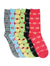 Calcetines Sakkas de mezcla de poliéster, suaves y elásticos, con estampado de tripulación, para mujer, paquete surtido de 6