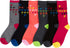 Calcetines Sakkas de mezcla de poliéster, suaves y elásticos, con estampado de tripulación, para mujer, paquete surtido de 6