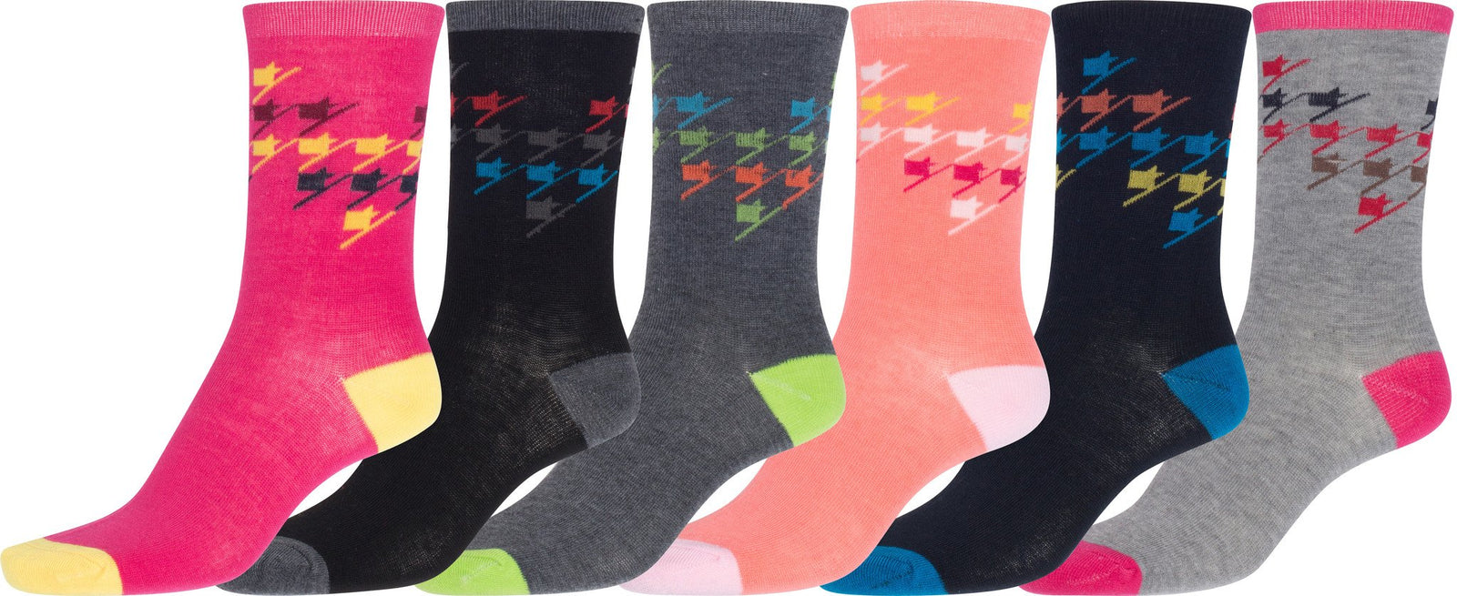 Calcetines Sakkas de mezcla de poliéster, suaves y elásticos, con estampado de tripulación, para mujer, paquete surtido de 6