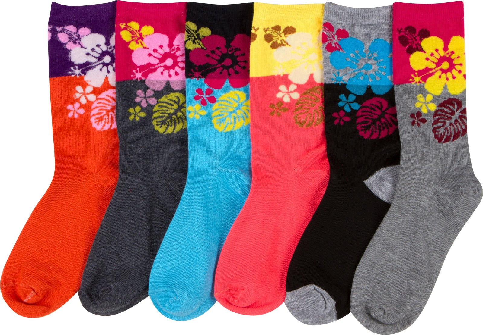 Calcetines Sakkas de mezcla de poliéster, suaves y elásticos, con estampado de tripulación, para mujer, paquete surtido de 6