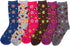 Calcetines Sakkas de mezcla de poliéster, suaves y elásticos, con estampado de tripulación, para mujer, paquete surtido de 6