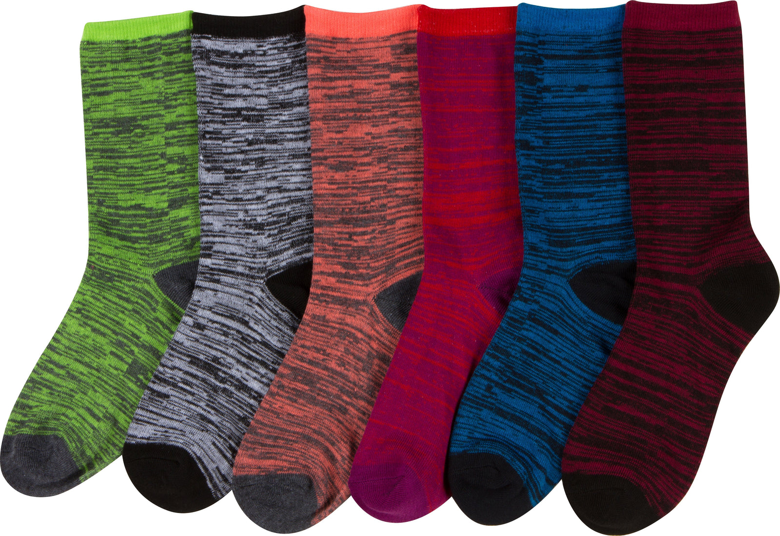 Calcetines Sakkas de mezcla de poliéster, suaves y elásticos, con estampado de tripulación, para mujer, paquete surtido de 6