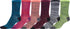 Calcetines Sakkas de mezcla de poliéster, suaves y elásticos, con estampado de tripulación, para mujer, paquete surtido de 6
