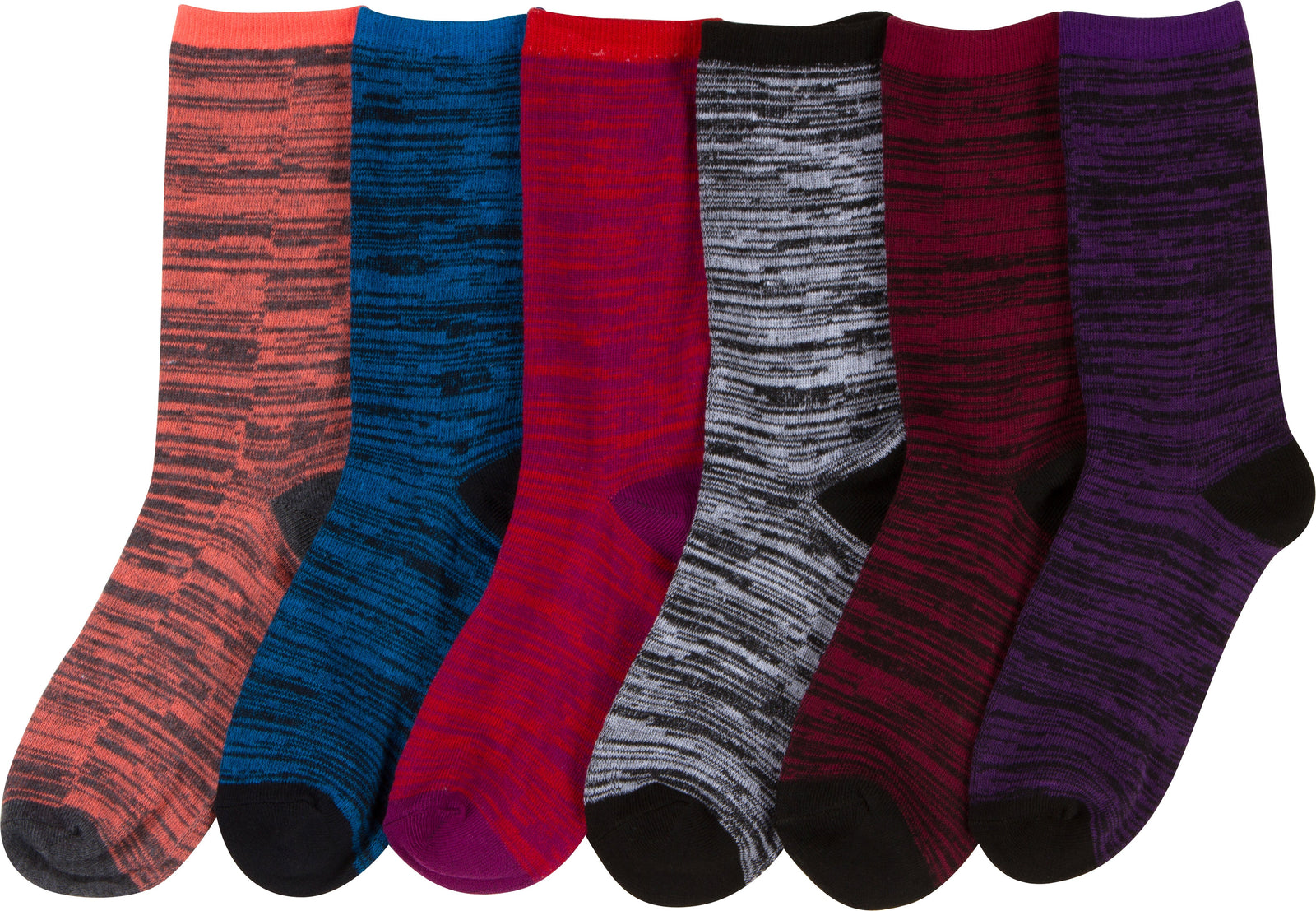 Calcetines Sakkas de mezcla de poliéster, suaves y elásticos, con estampado de tripulación, para mujer, paquete surtido de 6