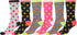 Calcetines Sakkas de mezcla de poliéster, suaves y elásticos, con estampado de tripulación, para mujer, paquete surtido de 6