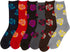 Calcetines Sakkas de mezcla de poliéster, suaves y elásticos, con estampado de tripulación, para mujer, paquete surtido de 6