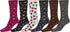 Calcetines Sakkas de mezcla de poliéster, suaves y elásticos, con estampado de tripulación, para mujer, paquete surtido de 6