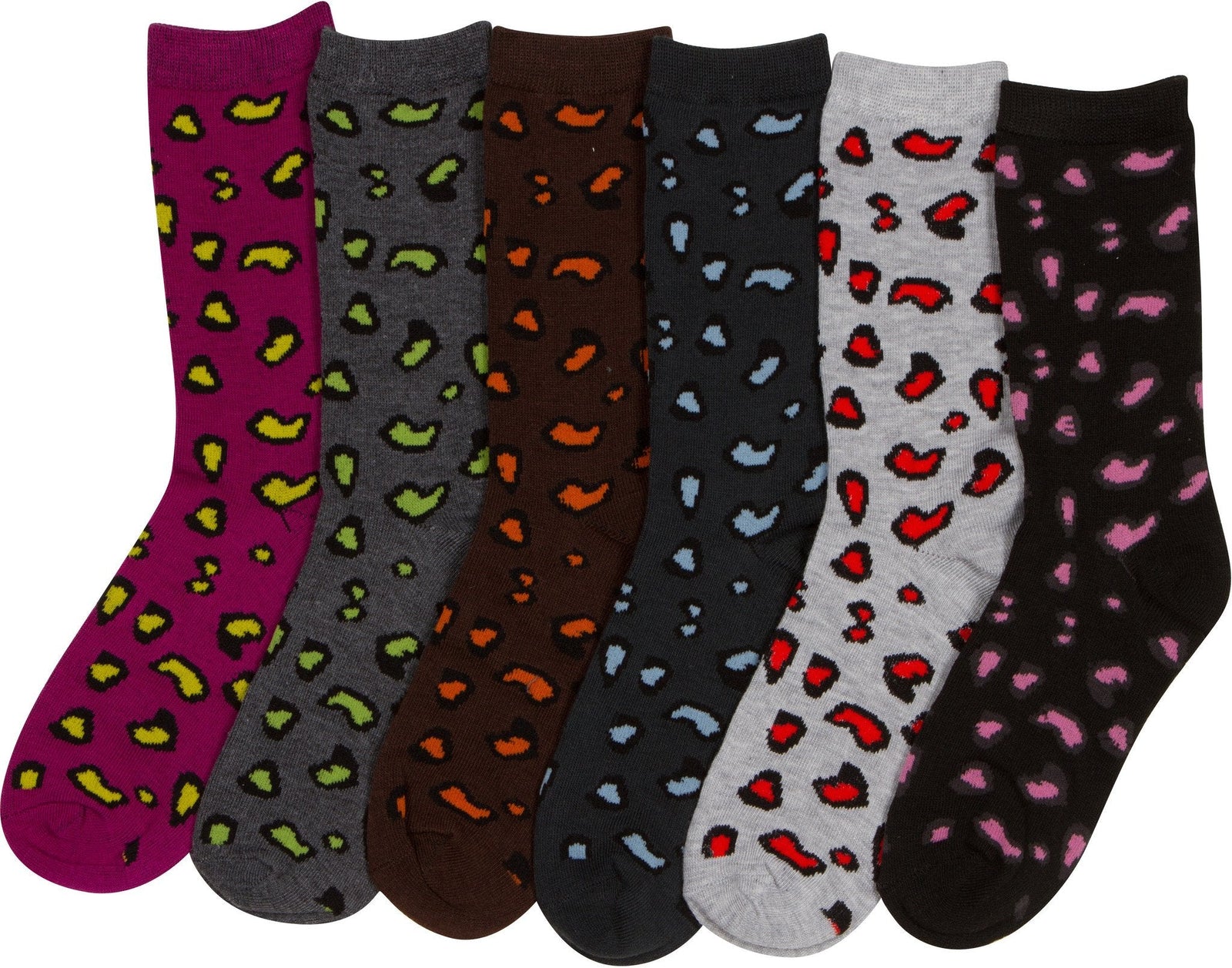 Calcetines Sakkas de mezcla de poliéster, suaves y elásticos, con estampado de tripulación, para mujer, paquete surtido de 6
