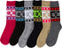 Calcetines Sakkas de mezcla de poliéster, suaves y elásticos, con estampado de tripulación, para mujer, paquete surtido de 6