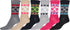 Calcetines Sakkas de mezcla de poliéster, suaves y elásticos, con estampado de tripulación, para mujer, paquete surtido de 6