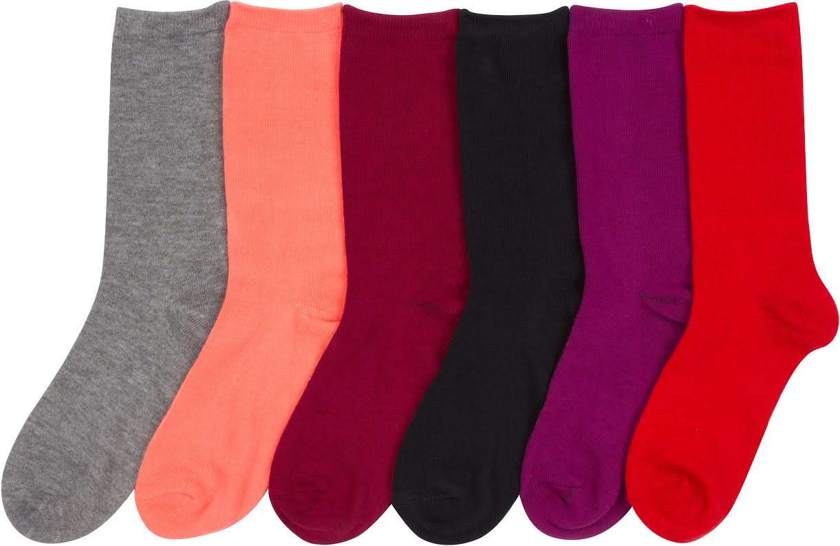 Calcetines Sakkas de mezcla de poliéster, suaves y elásticos, con estampado de tripulación, para mujer, paquete surtido de 6