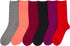 Calcetines Sakkas de mezcla de poliéster, suaves y elásticos, con estampado de tripulación, para mujer, paquete surtido de 6