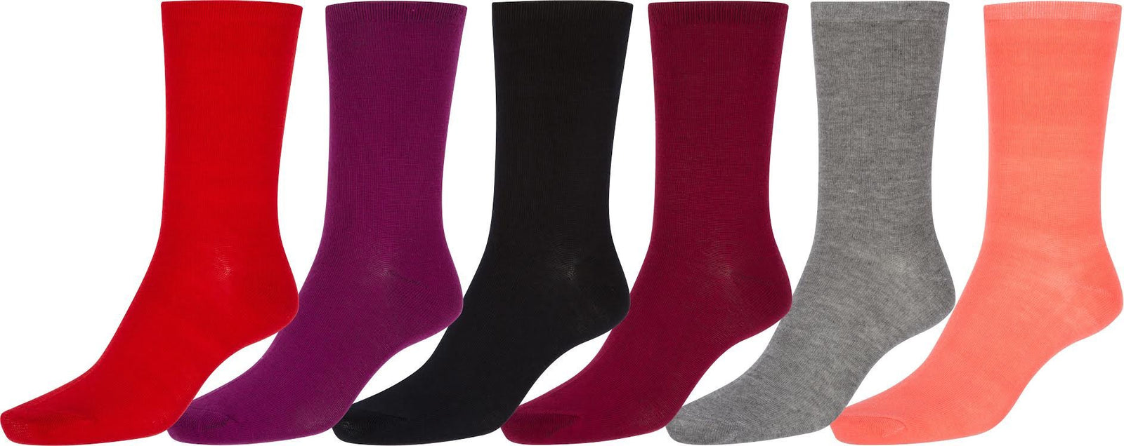 Calcetines Sakkas de mezcla de poliéster, suaves y elásticos, con estampado de tripulación, para mujer, paquete surtido de 6