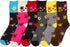 Calcetines Sakkas de mezcla de poliéster, suaves y elásticos, con estampado de tripulación, para mujer, paquete surtido de 6