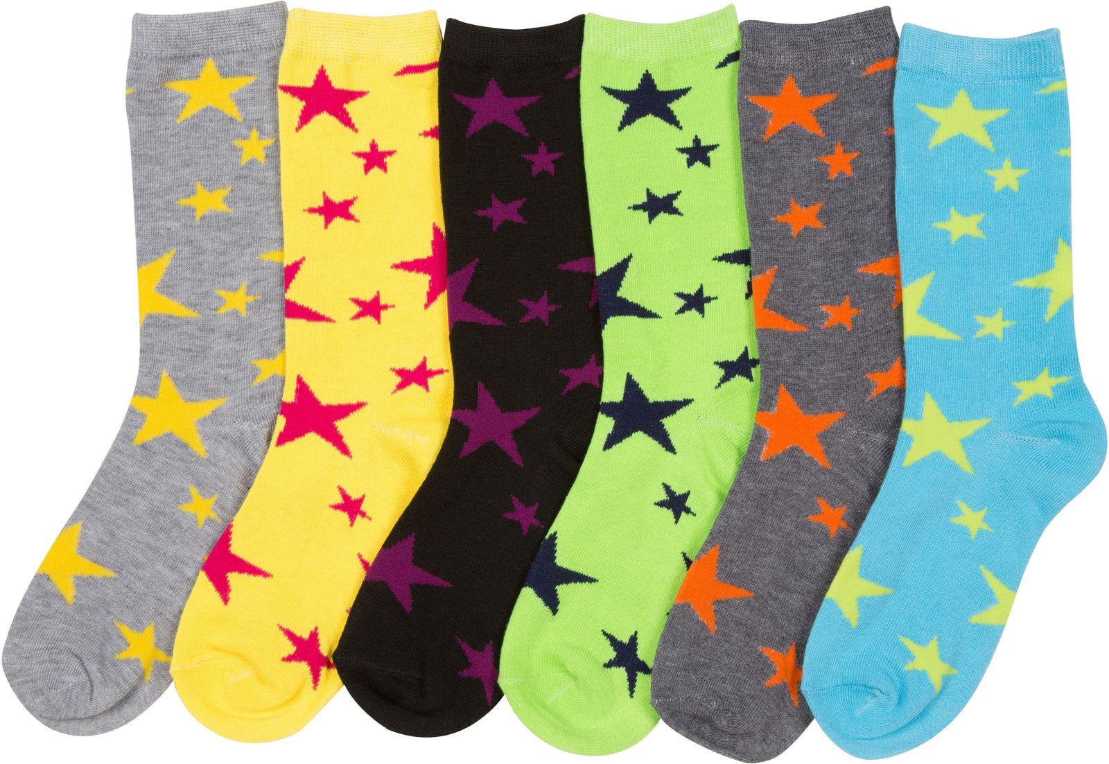 Calcetines Sakkas de mezcla de poliéster, suaves y elásticos, con estampado de tripulación, para mujer, paquete surtido de 6