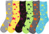 Calcetines Sakkas de mezcla de poliéster, suaves y elásticos, con estampado de tripulación, para mujer, paquete surtido de 6