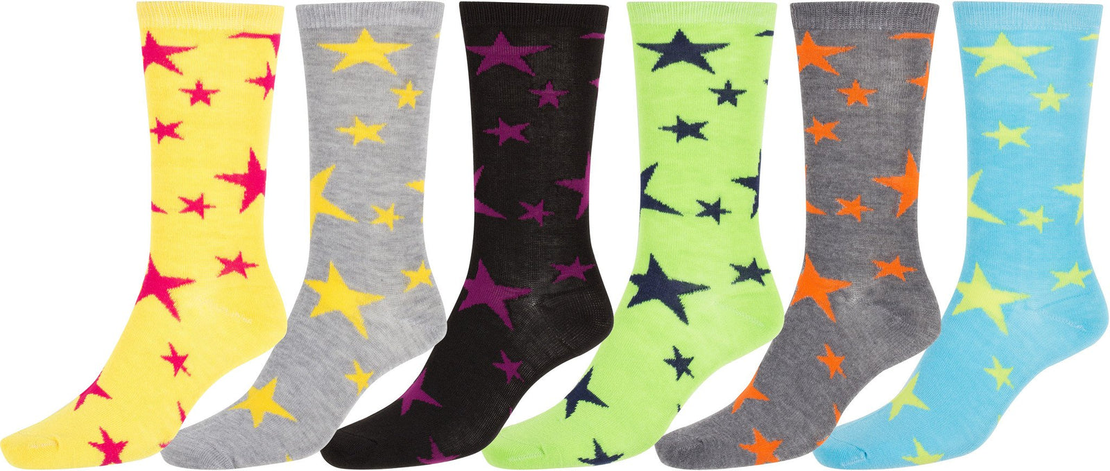 Calcetines Sakkas de mezcla de poliéster, suaves y elásticos, con estampado de tripulación, para mujer, paquete surtido de 6