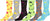 Calcetines Sakkas de mezcla de poliéster, suaves y elásticos, con estampado de tripulación, para mujer, paquete surtido de 6