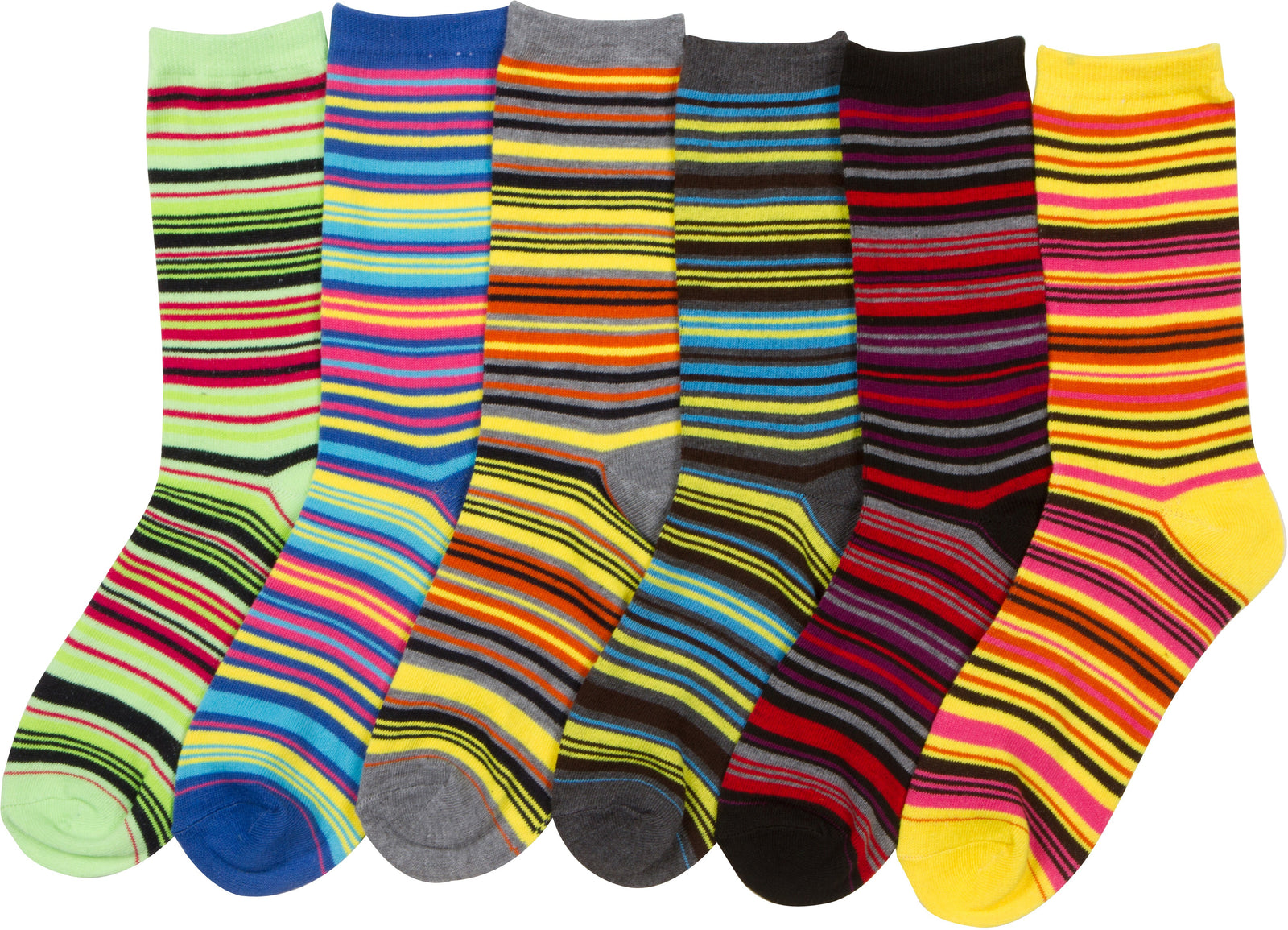 Calcetines Sakkas de mezcla de poliéster, suaves y elásticos, con estampado de tripulación, para mujer, paquete surtido de 6