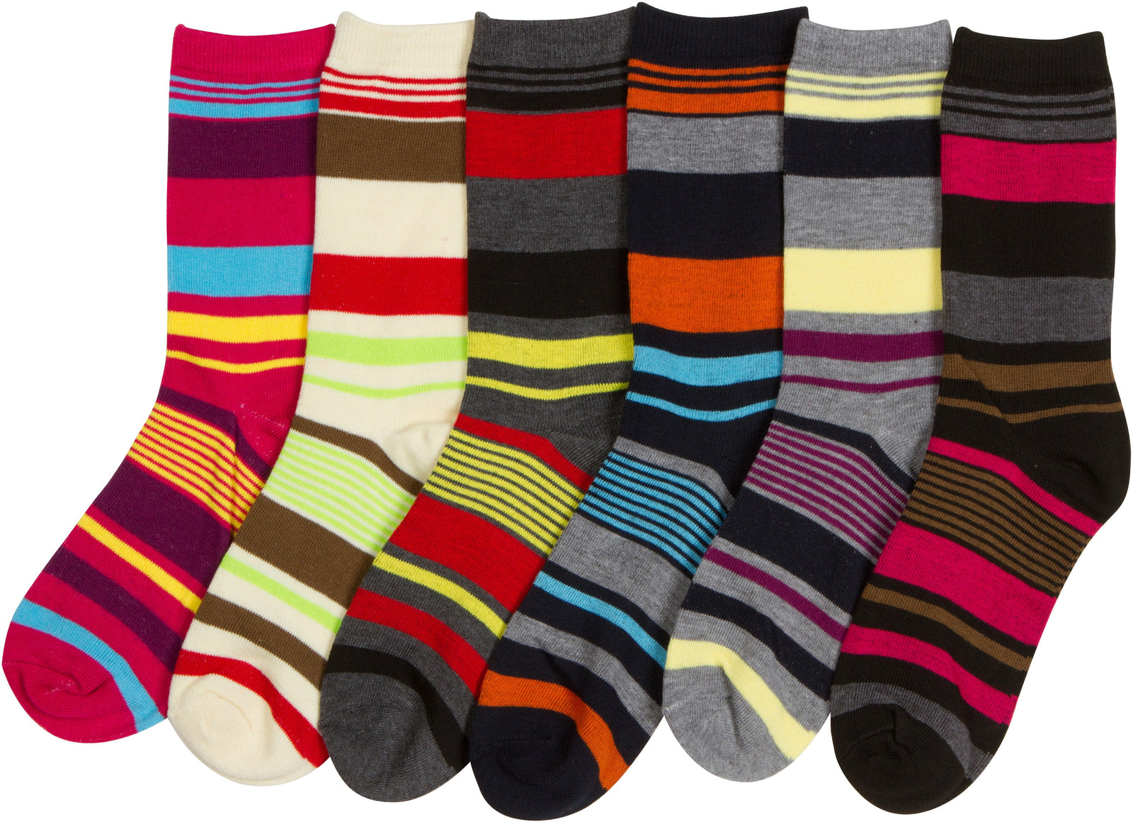 Calcetines Sakkas de mezcla de poliéster, suaves y elásticos, con estampado de tripulación, para mujer, paquete surtido de 6