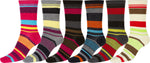 Calcetines Sakkas de mezcla de poliéster, suaves y elásticos, con estampado de tripulación, para mujer, paquete surtido de 6