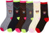 Calcetines Sakkas de mezcla de poliéster, suaves y elásticos, con estampado de tripulación, para mujer, paquete surtido de 6