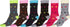 Calcetines Sakkas de mezcla de poliéster, suaves y elásticos, con estampado de tripulación, para mujer, paquete surtido de 6