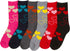 Calcetines Sakkas de mezcla de poliéster, suaves y elásticos, con estampado de tripulación, para mujer, paquete surtido de 6