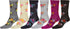Calcetines Sakkas de mezcla de poliéster, suaves y elásticos, con estampado de tripulación, para mujer, paquete surtido de 6