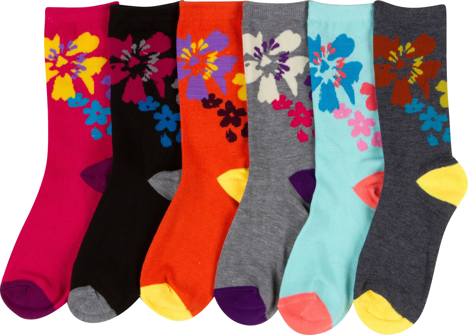 Calcetines Sakkas de mezcla de poliéster, suaves y elásticos, con estampado de tripulación, para mujer, paquete surtido de 6