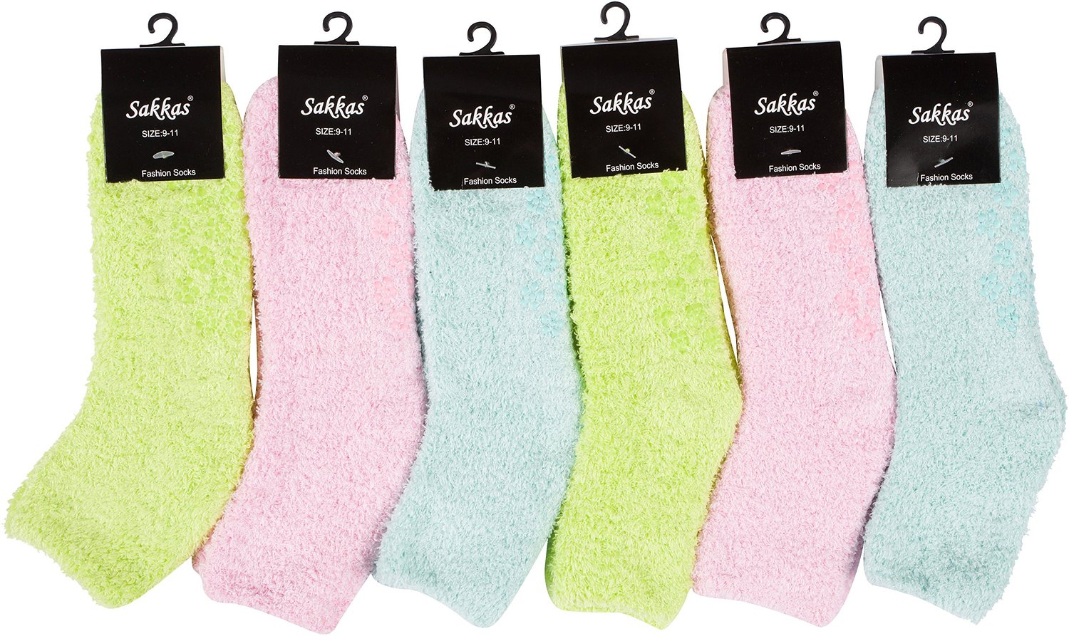 Calcetines tobilleros suaves y antideslizantes Sakkas (paquete de 6)