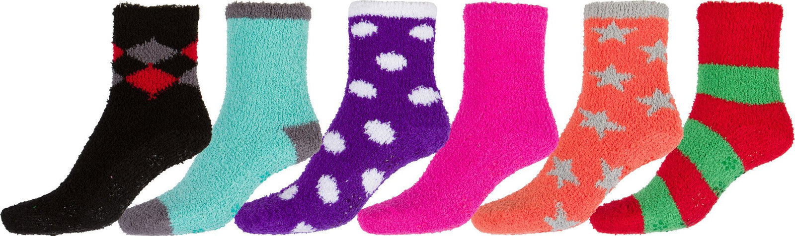 Calcetines tobilleros suaves y antideslizantes Sakkas (paquete de 6)