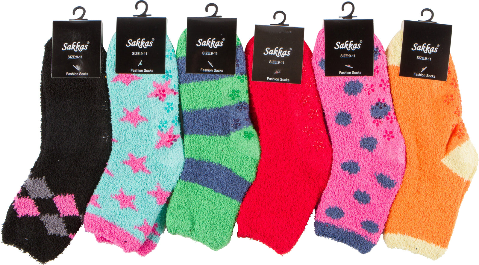 Calcetines tobilleros suaves y antideslizantes Sakkas (paquete de 6)