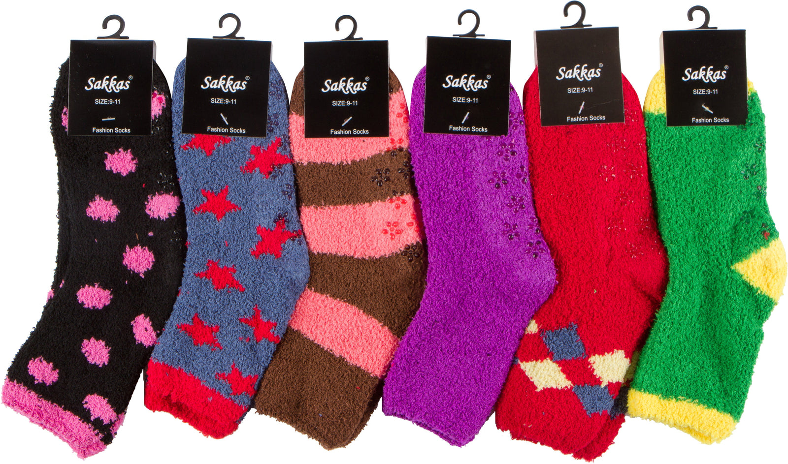 Calcetines tobilleros suaves y antideslizantes Sakkas (paquete de 6)