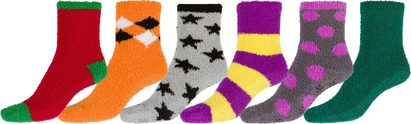 Calcetines tobilleros suaves y antideslizantes Sakkas (paquete de 6)