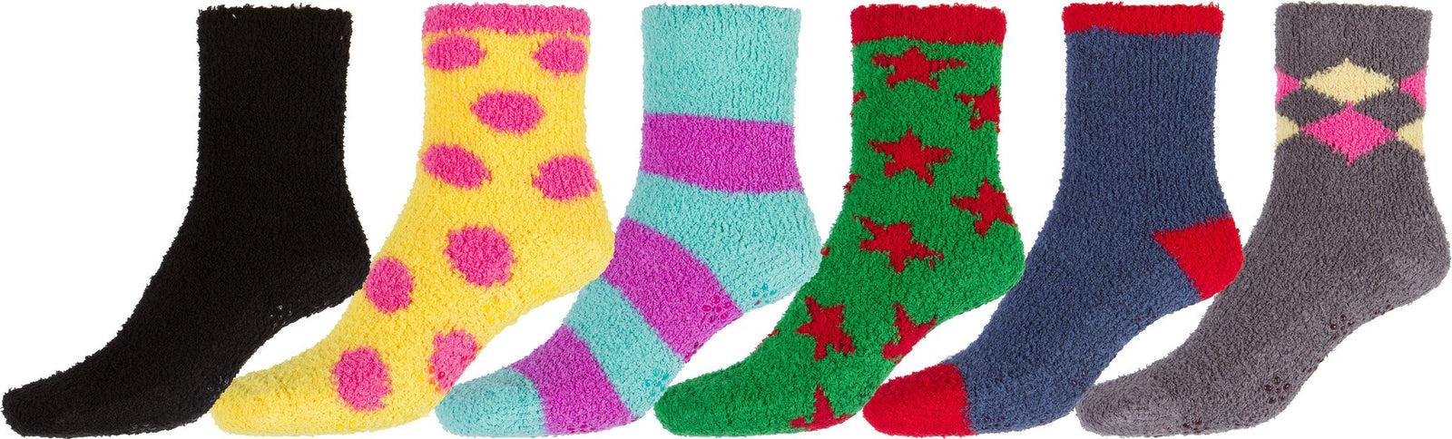 Calcetines tobilleros suaves y antideslizantes Sakkas (paquete de 6)