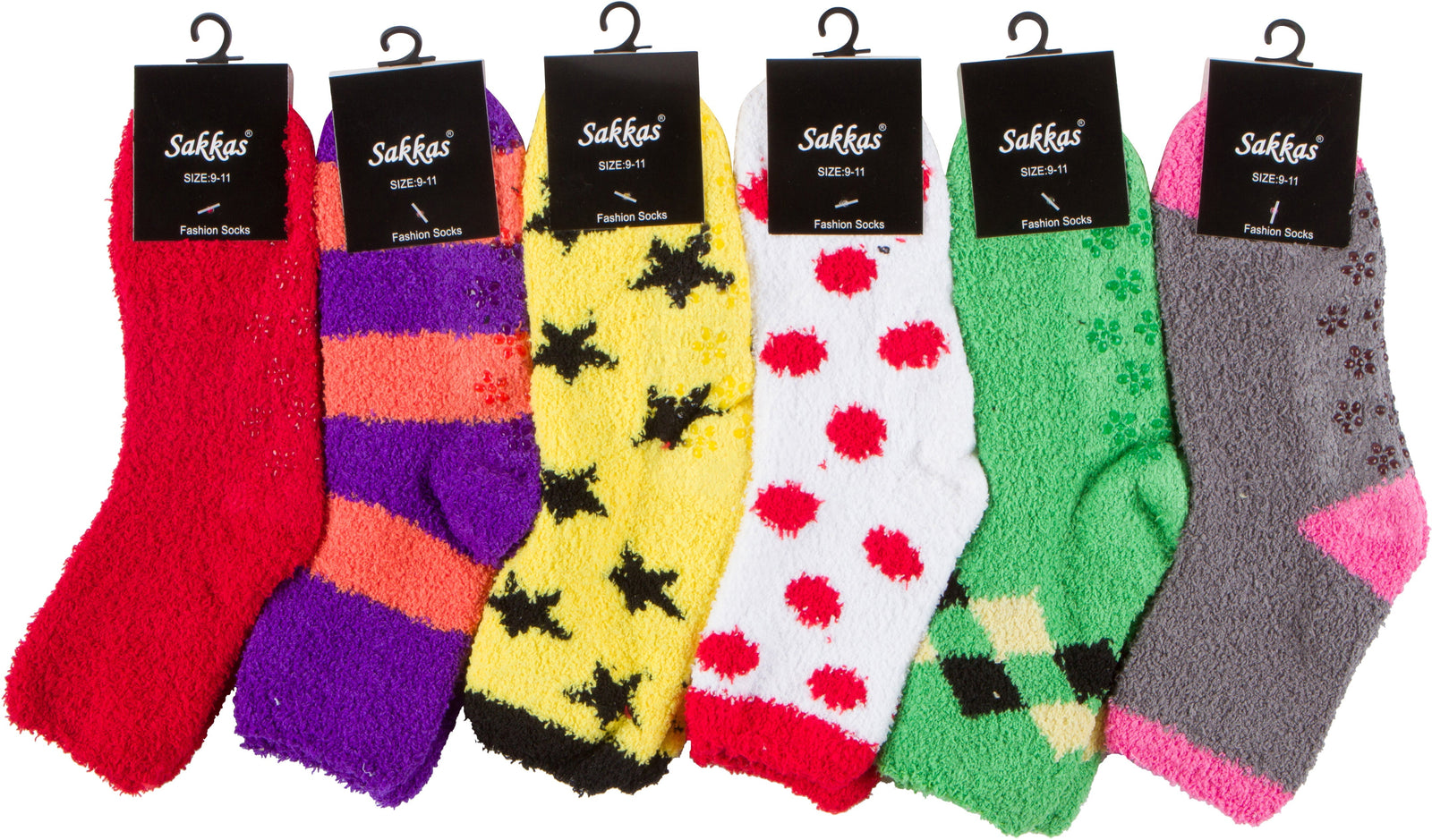 Calcetines tobilleros suaves y antideslizantes Sakkas (paquete de 6)
