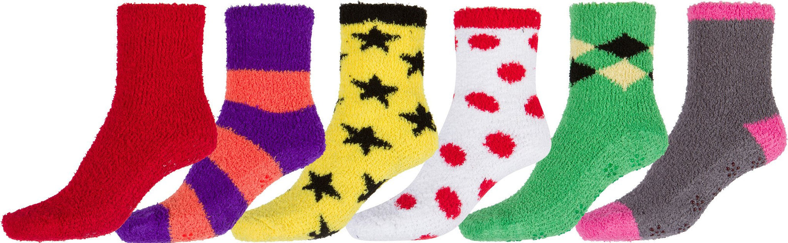 Calcetines tobilleros suaves y antideslizantes Sakkas (paquete de 6)