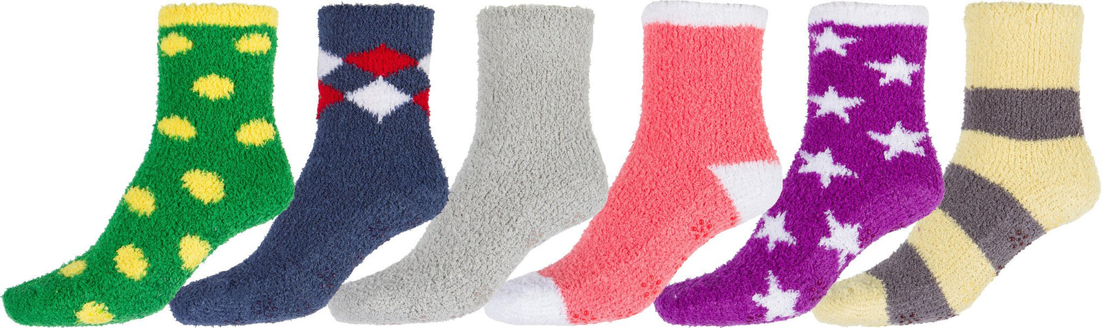 Calcetines tobilleros suaves y antideslizantes Sakkas (paquete de 6)